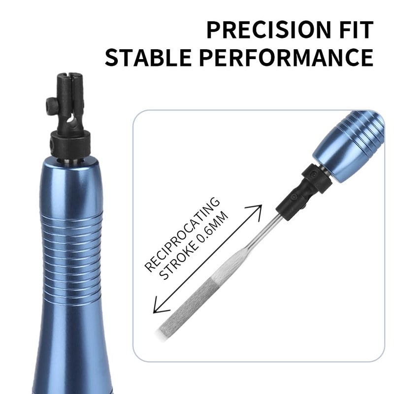 SI FANG Turbine Reciprocating Pneumatic Ultrasound Grinder Micro Pneumatic Air Pencil Die Grinder Kit for Mould Metal Lapping Filing Grinding Buffing Polishing Sanding Tools - Image 2